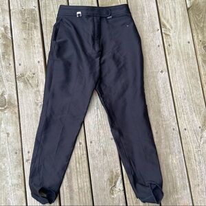 ** FERA ski wear black stirrup pants nylon 10L